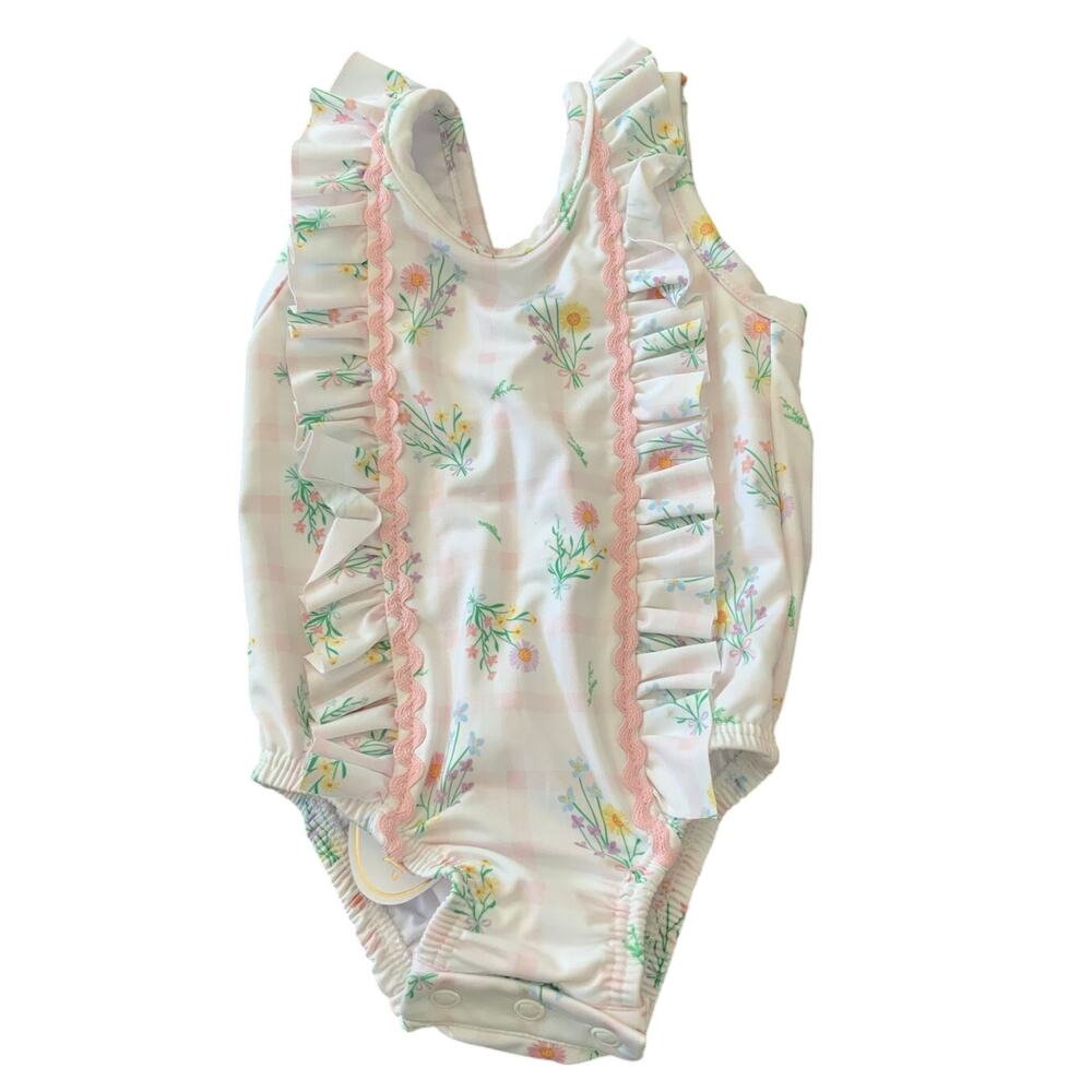 Lullaby Set Floral One piece bathing suit‎ size 6mo